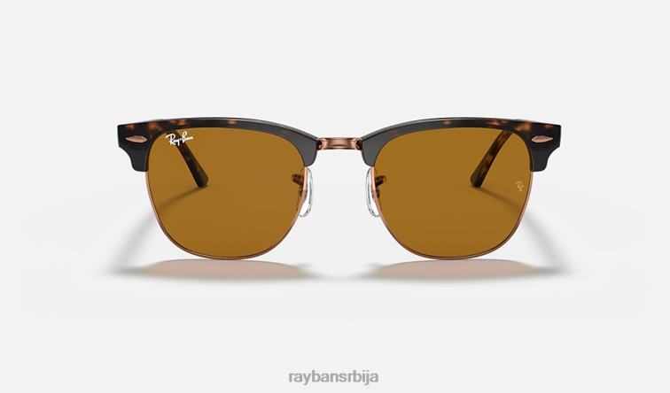 Ray-Ban цлубмастер цлассиц P0HP55 наочаре за сунце углачана хавана/браон мушкарци