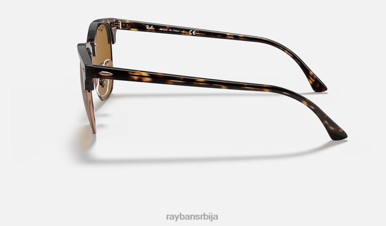 Ray-Ban цлубмастер цлассиц P0HP55 наочаре за сунце углачана хавана/браон мушкарци