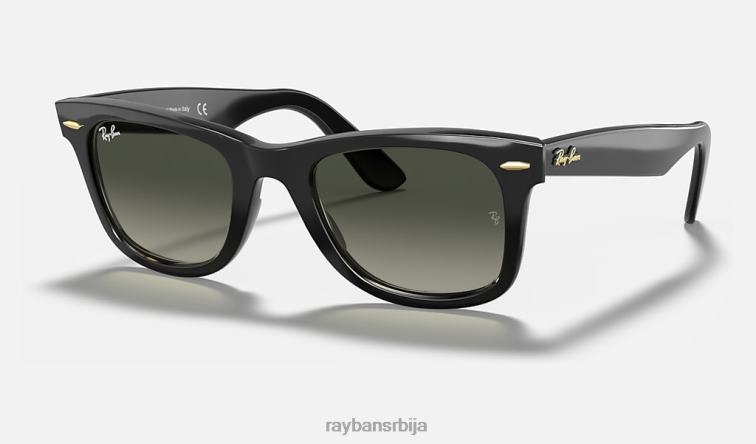 Ray-Ban оригинална колекција ваифарер P0HP567 наочаре за сунце полирана црно/сива мушкарци