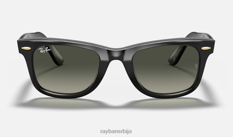 Ray-Ban оригинална колекција ваифарер P0HP567 наочаре за сунце полирана црно/сива мушкарци