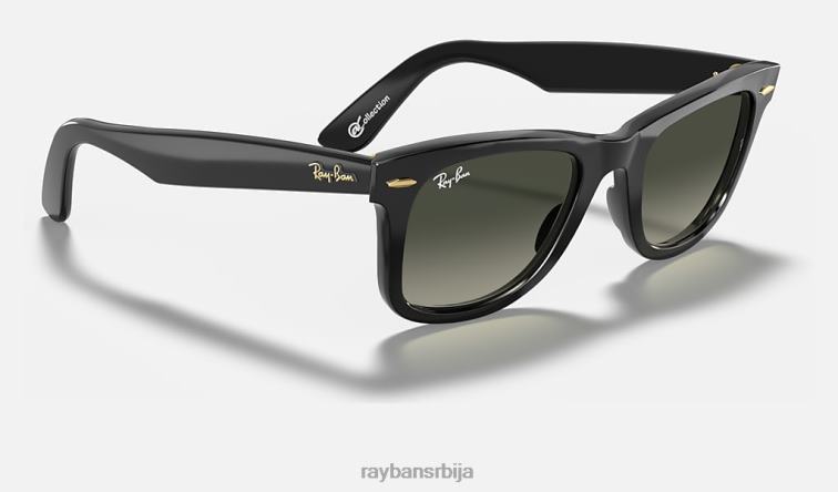 Ray-Ban оригинална колекција ваифарер P0HP567 наочаре за сунце полирана црно/сива мушкарци