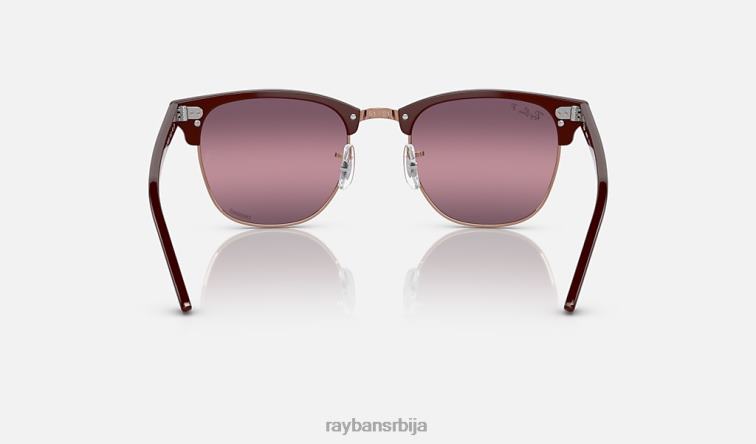 Ray-Ban цлубмастер цхроманце P0HP568 наочаре за сунце полирани бордо на ружичасто злато/злато/црвено мушкарци