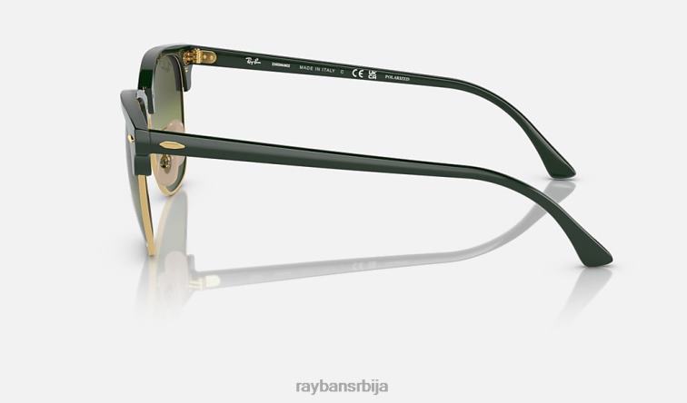 Ray-Ban цлубмастер цхроманце P0HP569 наочаре за сунце полирано зелено на злату/сребру/зелено мушкарци