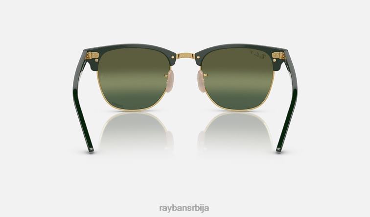 Ray-Ban цлубмастер цхроманце P0HP569 наочаре за сунце полирано зелено на злату/сребру/зелено мушкарци