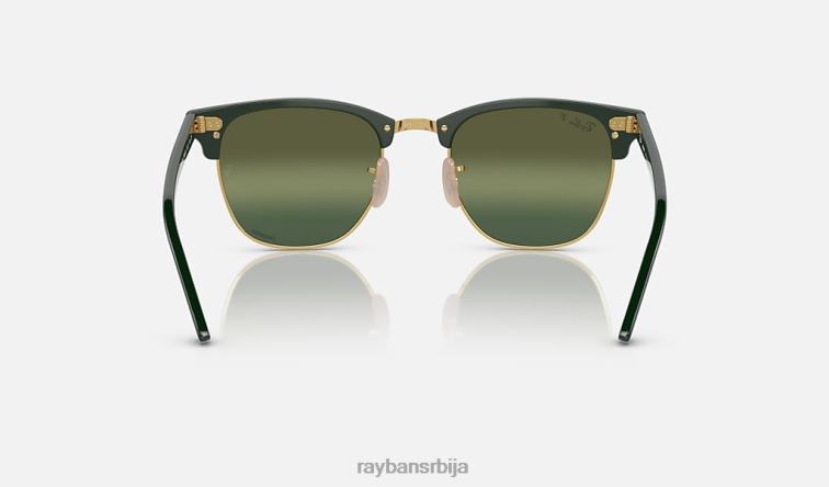 Ray-Ban цлубмастер цхроманце P0HP571 наочаре за сунце полирано зелено на злату/сребру/зелено мушкарци
