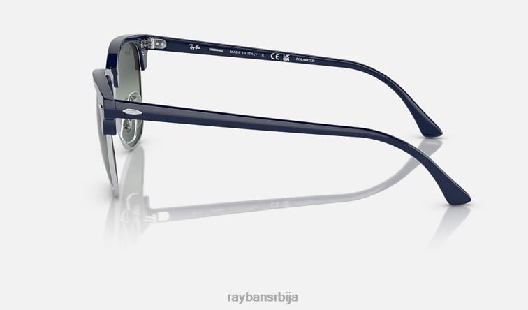 Ray-Ban цлубмастер цхроманце P0HP572 наочаре за сунце полирано плаво на сребро/сребро/плаво мушкарци