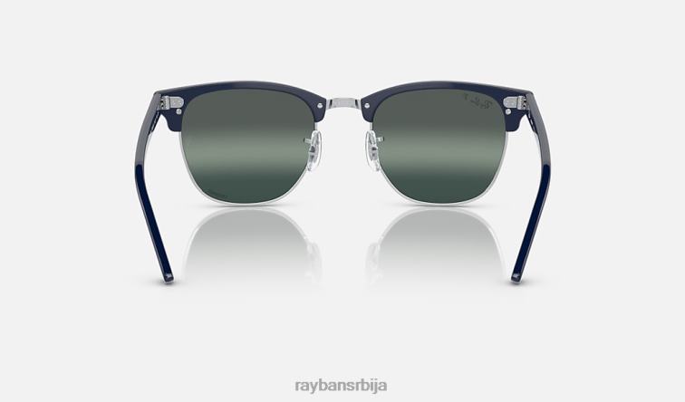 Ray-Ban цлубмастер цхроманце P0HP572 наочаре за сунце полирано плаво на сребро/сребро/плаво мушкарци