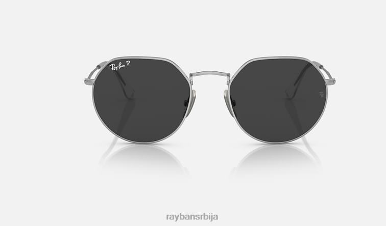 Ray-Ban Јацк титаниум P0HP579 наочаре за сунце полирано сребрно/сиво мушкарци