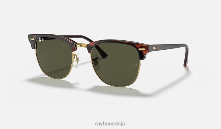 Ray-Ban цлубмастер цлассиц P0HP58 наочаре за сунце углачана корњача на златно/зеленој мушкарци