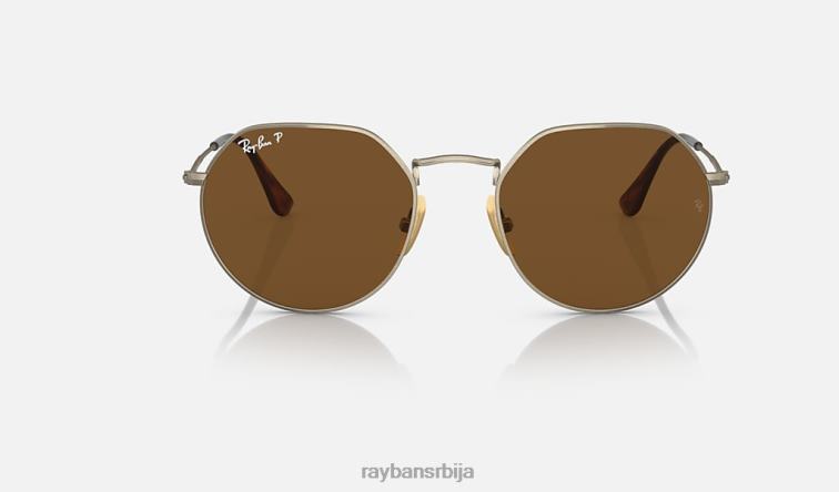 Ray-Ban Јацк титаниум P0HP580 наочаре за сунце мат златно/браон мушкарци