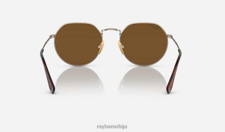 Ray-Ban Јацк титаниум P0HP580 наочаре за сунце мат златно/браон мушкарци