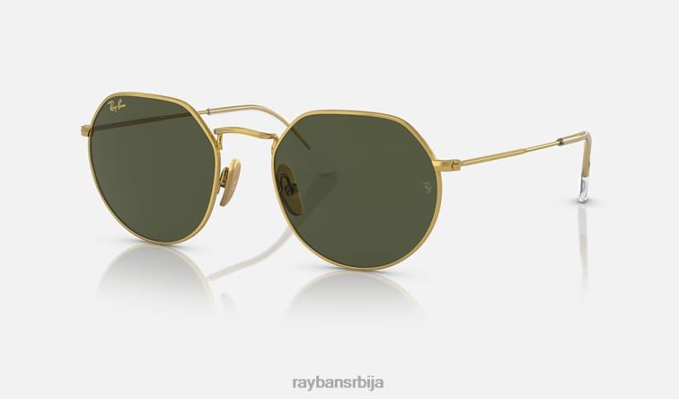 Ray-Ban Јацк титаниум P0HP581 наочаре за сунце полирано златно/зелено мушкарци