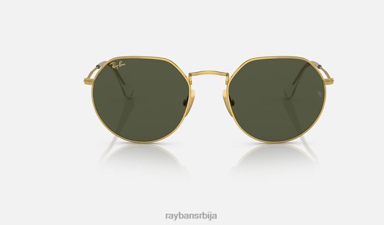Ray-Ban Јацк титаниум P0HP581 наочаре за сунце полирано златно/зелено мушкарци