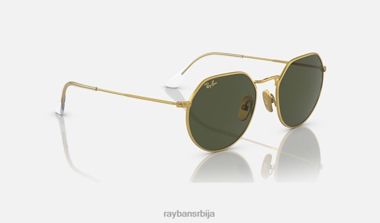 Ray-Ban Јацк титаниум P0HP581 наочаре за сунце полирано златно/зелено мушкарци