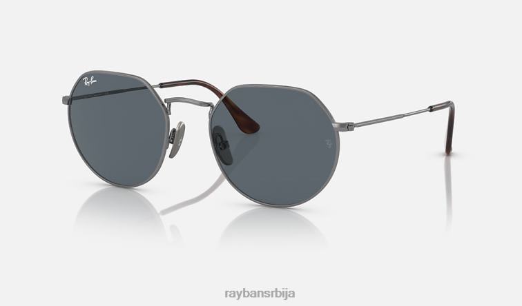 Ray-Ban Јацк титаниум P0HP582 наочаре за сунце углачан гунметал/плаво мушкарци