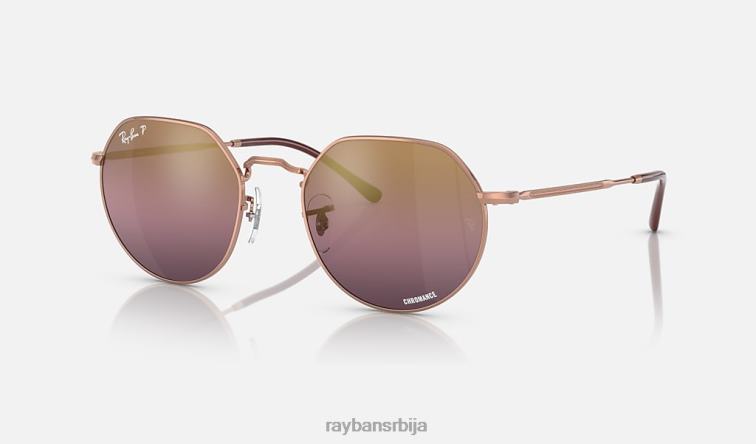 Ray-Ban јацк цхроманце P0HP586 наочаре за сунце полирано ружичасто злато/злато/црвено мушкарци