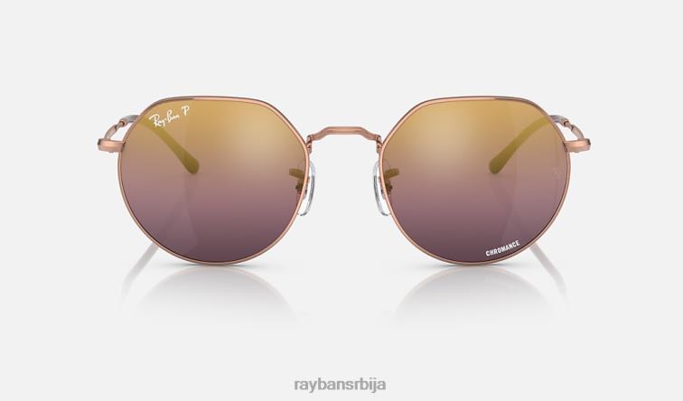 Ray-Ban јацк цхроманце P0HP586 наочаре за сунце полирано ружичасто злато/злато/црвено мушкарци