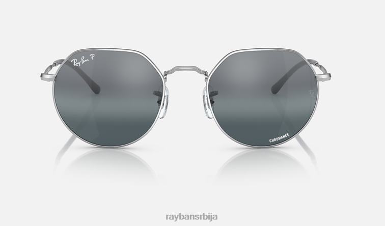 Ray-Ban јацк цхроманце P0HP587 наочаре за сунце полирано сребро/сребро/плаво мушкарци