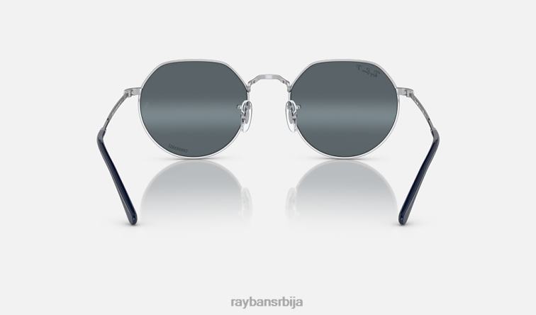 Ray-Ban јацк цхроманце P0HP587 наочаре за сунце полирано сребро/сребро/плаво мушкарци