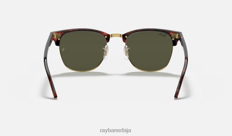 Ray-Ban цлубмастер цлассиц P0HP58 наочаре за сунце углачана корњача на златно/зеленој мушкарци
