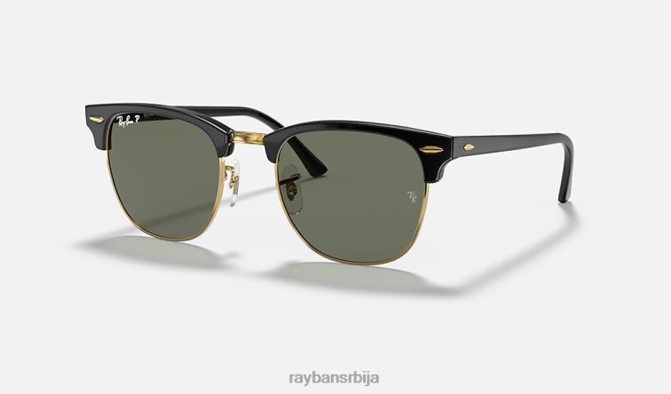 Ray-Ban цлубмастер цлассиц P0HP59 наочаре за сунце полирана црно/зелена мушкарци