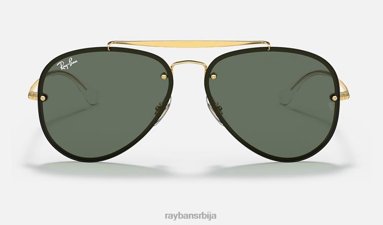 Ray-Ban блазе авиатор P0HP590 наочаре за сунце полирано златно/зелено мушкарци