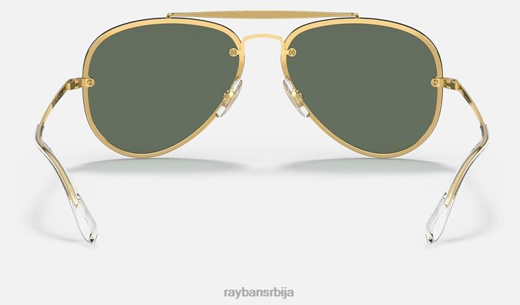 Ray-Ban блазе авиатор P0HP590 наочаре за сунце полирано златно/зелено мушкарци
