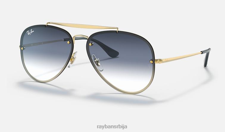 Ray-Ban блазе авиатор P0HP591 наочаре за сунце мат златна/плава/сива мушкарци