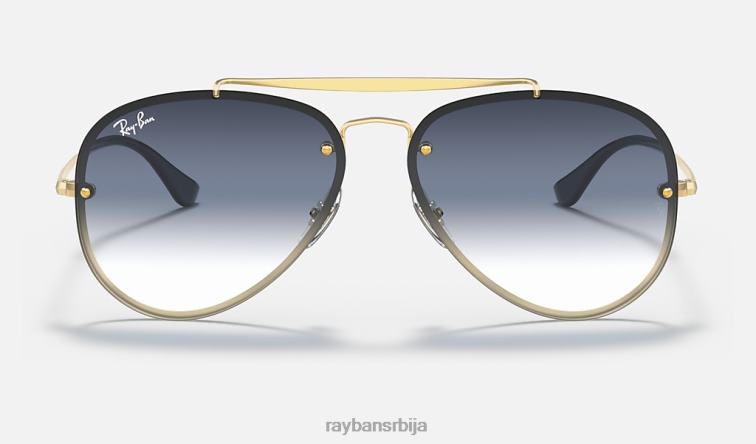 Ray-Ban блазе авиатор P0HP591 наочаре за сунце мат златна/плава/сива мушкарци