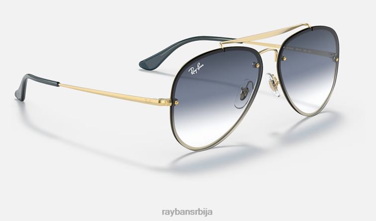Ray-Ban блазе авиатор P0HP591 наочаре за сунце мат златна/плава/сива мушкарци