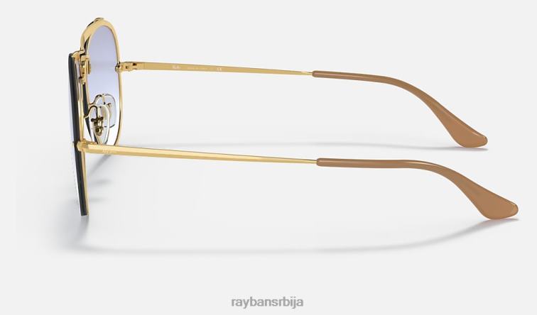 Ray-Ban блазе авиатор P0HP593 наочаре за сунце полирано злато/светло плаво мушкарци