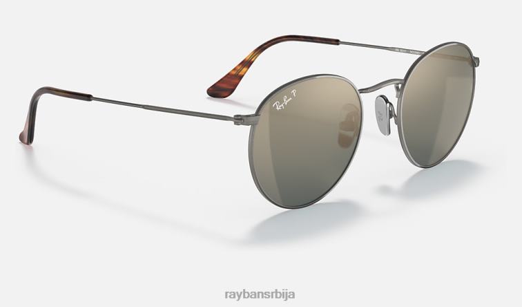 Ray-Ban округли титанијум P0HP598 наочаре за сунце углачан гунметал/плаво/златно мушкарци
