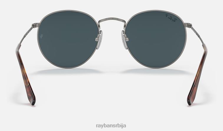 Ray-Ban округли титанијум P0HP598 наочаре за сунце углачан гунметал/плаво/златно мушкарци