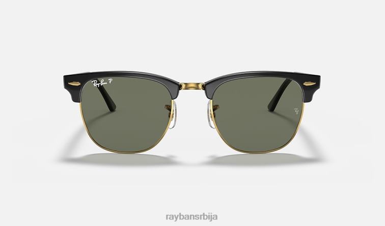 Ray-Ban цлубмастер цлассиц P0HP59 наочаре за сунце полирана црно/зелена мушкарци