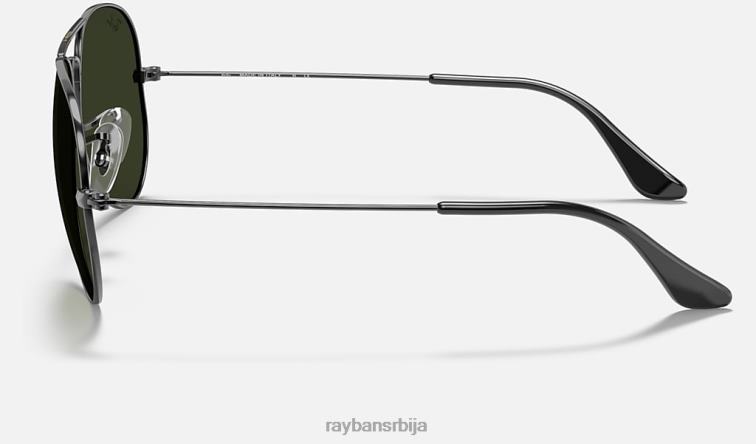 Ray-Ban авиатор цлассиц P0HP5 наочаре за сунце углачан гунметал/зелено мушкарци