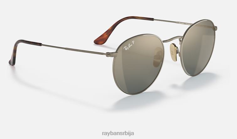 Ray-Ban округли титанијум P0HP600 наочаре за сунце полирано златно/плаво мушкарци