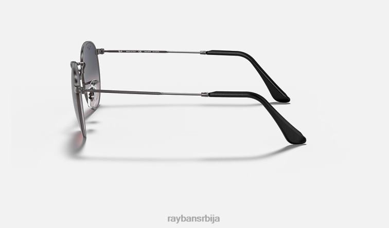 Ray-Ban округла колекција метала P0HP614 наочаре за сунце углачан гунметал/плаво/сиво мушкарци