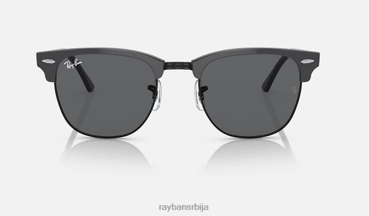 Ray-Ban цлубмастер цлассиц P0HP61 наочаре за сунце полирана сива на црно/тамно сива мушкарци