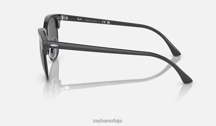 Ray-Ban цлубмастер цлассиц P0HP61 наочаре за сунце полирана сива на црно/тамно сива мушкарци