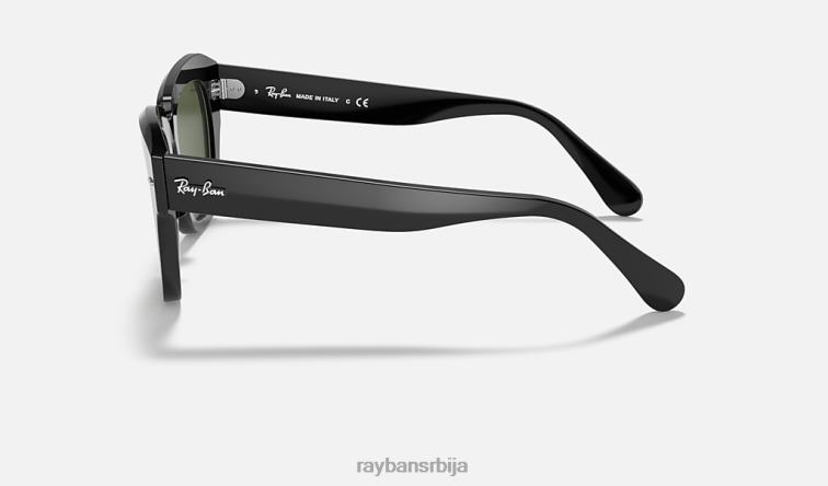 Ray-Ban државна улица P0HP621 наочаре за сунце полирана црно/зелена мушкарци