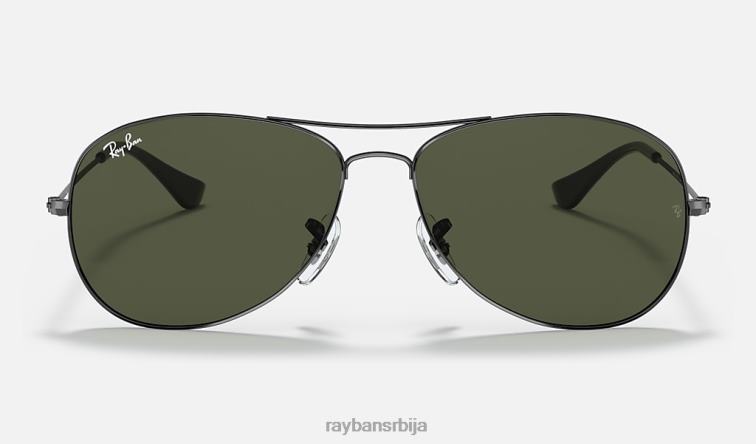 Ray-Ban кокпит P0HP627 наочаре за сунце углачан гунметал/зелено мушкарци