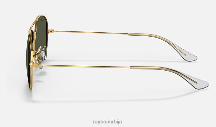 Ray-Ban кокпит P0HP629 наочаре за сунце полирано златно/зелено мушкарци