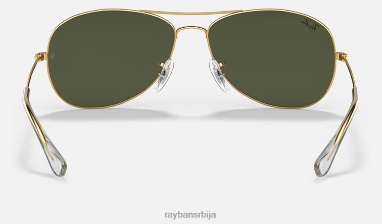 Ray-Ban кокпит P0HP629 наочаре за сунце полирано златно/зелено мушкарци