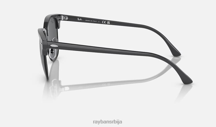 Ray-Ban цлубмастер цлассиц P0HP62 наочаре за сунце полирана сива на црно/тамно сива мушкарци