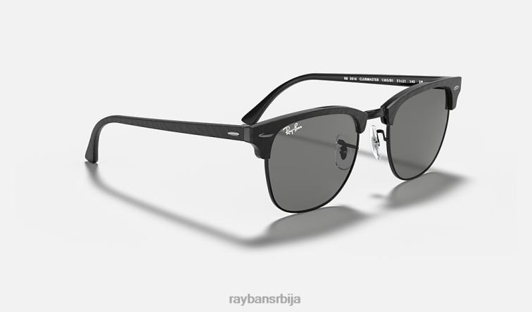 Ray-Ban цлубмастер марбле P0HP630 наочаре за сунце полирана црна/тамно сива мушкарци