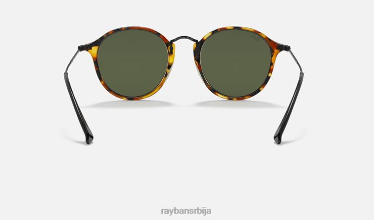 Ray-Ban роунд флецк P0HP633 наочаре за сунце полирана црна хавана/зелена мушкарци