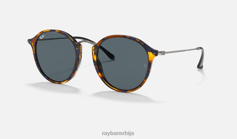 Ray-Ban роунд флецк P0HP634 наочаре за сунце углачана плава хавана/плава мушкарци