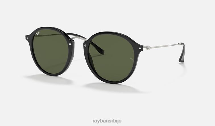 Ray-Ban роунд флецк P0HP635 наочаре за сунце полирана црно/зелена мушкарци