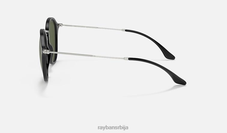 Ray-Ban роунд флецк P0HP635 наочаре за сунце полирана црно/зелена мушкарци