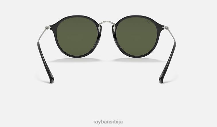 Ray-Ban роунд флецк P0HP635 наочаре за сунце полирана црно/зелена мушкарци